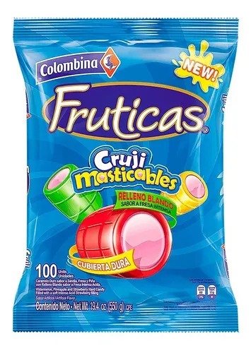 FRUTICAS CRUJI MASTICABLES X 16 BLS X 100 UNID