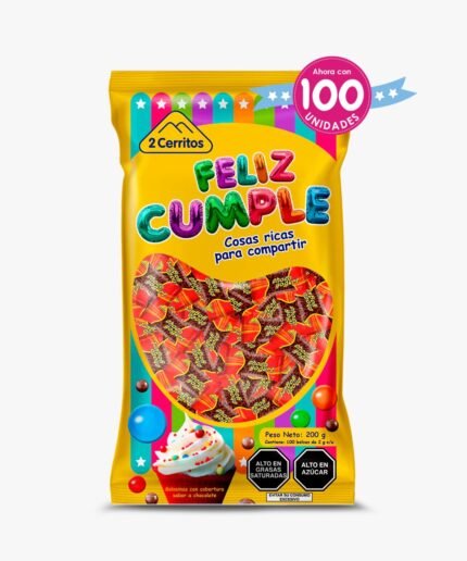 FELIZ CUMPLE CHOCOYOGURT X 100 UNID X 200 GR